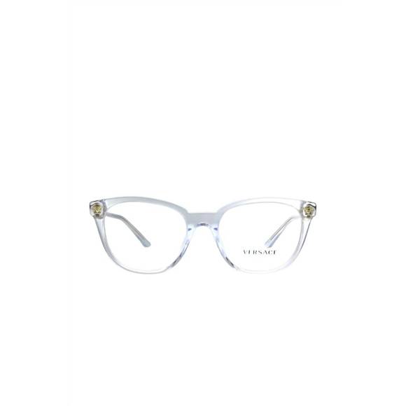 NEW VERSACE round plastic eyeglasses in transparent/clear - Picture 2 of 3